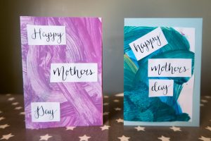 Toddler Crafts - Abstract Mother's Day Card - the end result
