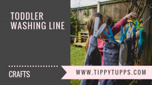 toddler washing line - childrens crafts - development play - blog header image