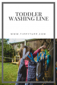 toddler washing line - childrens crafts - development play 