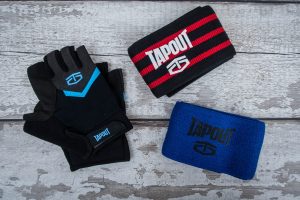 Getting Fit with TapouT - weightlifting gloves and resistance bands
