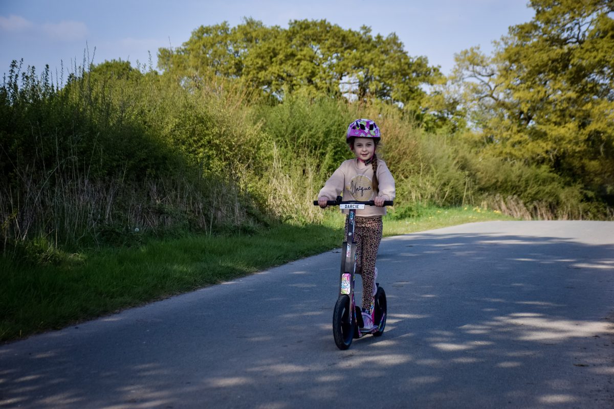 Down the lanes on our LIFERYDER scooter