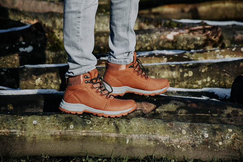 The tan Cotton Traders HydroGuard® walking boots