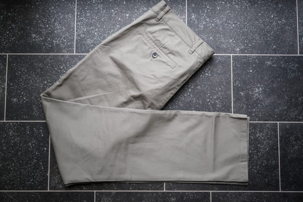 Flat Front Wrinkle Free Stretch Chino Trousers flat lay